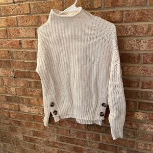 Madewell Cozy Cream Knitted Sweater Button XXS